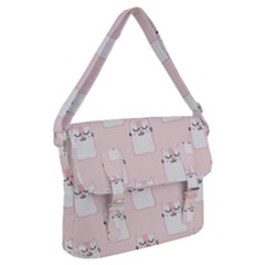 Pattern Pink Cute Sweet Fur Cats Buckle Messenger Bag