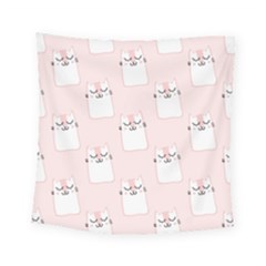 Pattern Pink Cute Sweet Fur Cats Square Tapestry (Small)