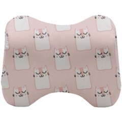 Pattern Pink Cute Sweet Fur Cats Head Support Cushion