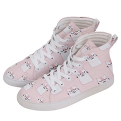 Pattern Pink Cute Sweet Fur Cats Men s Hi-Top Skate Sneakers