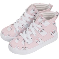 Pattern Pink Cute Sweet Fur Cats Kids  Hi-Top Skate Sneakers