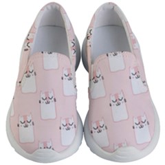 Pattern Pink Cute Sweet Fur Cats Kids Lightweight Slip Ons