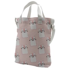 Pattern Pink Cute Sweet Fur Cats Canvas Messenger Bag