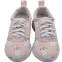 Pattern Pink Cute Sweet Fur Cats Kids Athletic Shoes View1