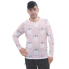 Pattern Pink Cute Sweet Fur Cats Men s Pique Long Sleeve Tee