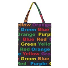 Red Yellow Blue Green Purple Classic Tote Bag by Salman4z