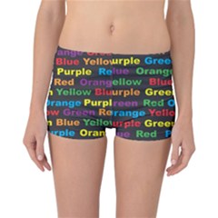 Red Yellow Blue Green Purple Reversible Boyleg Bikini Bottoms by Salman4z