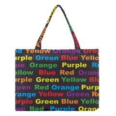 Red Yellow Blue Green Purple Medium Tote Bag by Salman4z