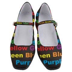 Red Yellow Blue Green Purple Women s Mary Jane Shoes by Salman4z