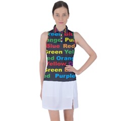 Red Yellow Blue Green Purple Women s Sleeveless Polo Tee by Salman4z