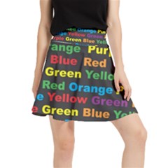 Red Yellow Blue Green Purple Waistband Skirt by Salman4z