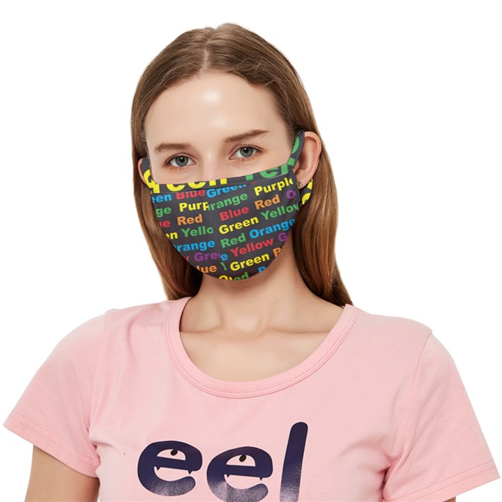 Red Yellow Blue Green Purple Crease Cloth Face Mask (Adult)