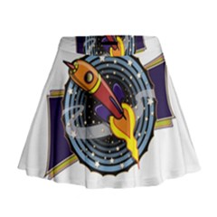 Rocket Space Clipart Illustrator Mini Flare Skirt by Salman4z