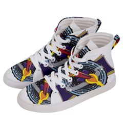 Rocket Space Clipart Illustrator Men s Hi-top Skate Sneakers by Salman4z