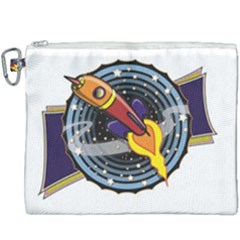 Rocket Space Clipart Illustrator Canvas Cosmetic Bag (xxxl) by Salman4z