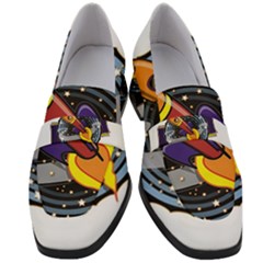 Rocket Space Clipart Illustrator Women s Chunky Heel Loafers by Salman4z