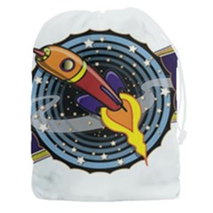 Rocket Space Clipart Illustrator Drawstring Pouch (3xl) by Salman4z