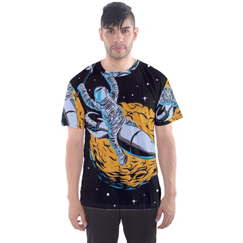 Astronaut Planet Space Science Men s Sport Mesh Tee by Salman4z