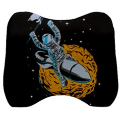 Astronaut Planet Space Science Velour Head Support Cushion by Salman4z