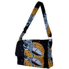 Astronaut Planet Space Science Full Print Messenger Bag (l) by Salman4z