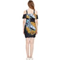 Astronaut Planet Space Science Shoulder Frill Bodycon Summer Dress View2