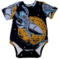 Astronaut Planet Space Science Baby Short Sleeve Bodysuit by Salman4z