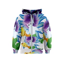 Mermaid Fantasy Undersea Merman Kids  Zipper Hoodie by Salman4z