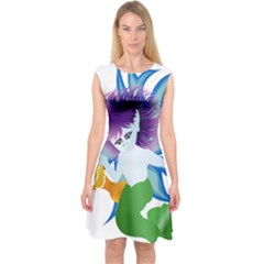 Mermaid Fantasy Undersea Merman Capsleeve Midi Dress by Salman4z