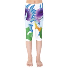 Mermaid Fantasy Undersea Merman Kids  Capri Leggings  by Salman4z