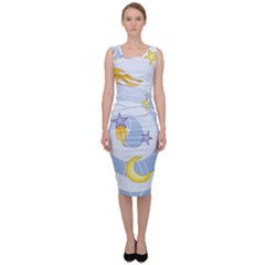 Science Fiction Outer Space Sleeveless Pencil Dress by Salman4z