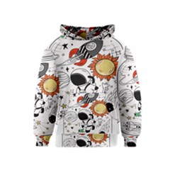 Astronaut Drawing Planet Kids  Pullover Hoodie by Salman4z