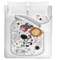 Astronaut Drawing Planet Duvet Cover Double Side (Queen Size) View1