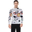 Astronaut Drawing Planet Men s Long Sleeve Rash Guard View1