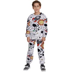 Astronaut Drawing Planet Kids  Sweatshirt Set by Salman4z