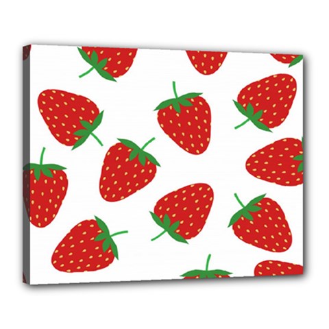 Seamless Pattern Fresh Strawberry Canvas 20  X 16  (stretched) by Salman4z