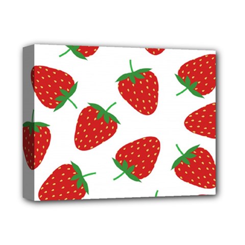 Seamless Pattern Fresh Strawberry Deluxe Canvas 14  X 11  (stretched) by Salman4z