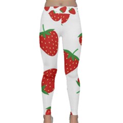 Seamless Pattern Fresh Strawberry Classic Yoga Leggings by Salman4z