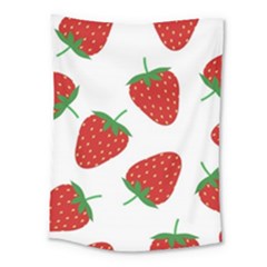 Seamless Pattern Fresh Strawberry Medium Tapestry by Salman4z