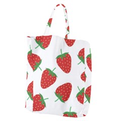 Seamless Pattern Fresh Strawberry Giant Grocery Tote by Salman4z