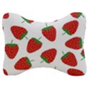 Seamless Pattern Fresh Strawberry Velour Seat Head Rest Cushion View1