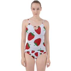 Seamless Pattern Fresh Strawberry Cut Out Top Tankini Set by Salman4z