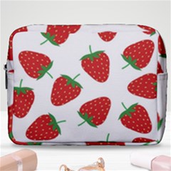 Seamless Pattern Fresh Strawberry Make Up Pouch (large) by Salman4z