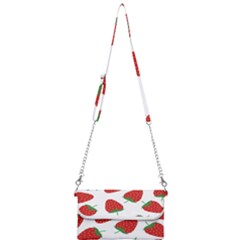 Seamless Pattern Fresh Strawberry Mini Crossbody Handbag by Salman4z