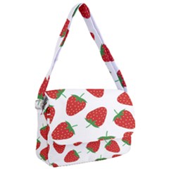 Seamless Pattern Fresh Strawberry Courier Bag by Salman4z