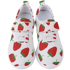 Seamless Pattern Fresh Strawberry Women s Velcro Strap Shoes by Salman4z