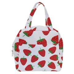 Seamless Pattern Fresh Strawberry Boxy Hand Bag by Salman4z