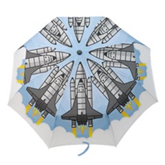 Rocket Shuttle Spaceship Science Folding Umbrellas by Salman4z