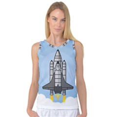 Rocket Shuttle Spaceship Science Women s Basketball Tank Top by Salman4z