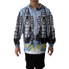 Rocket Shuttle Spaceship Science Kids  Hooded Windbreaker by Salman4z