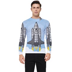 Rocket Shuttle Spaceship Science Men s Long Sleeve Rash Guard by Salman4z